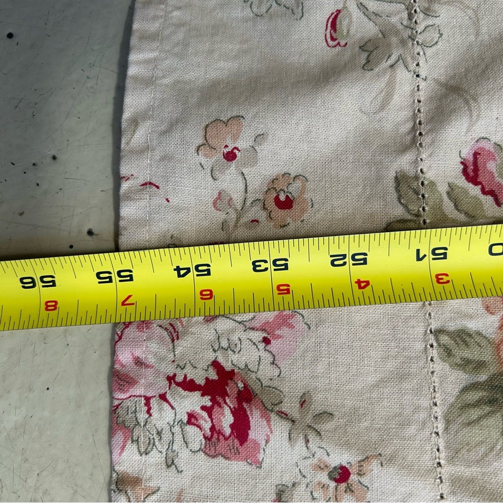 Floral Tea Stained Tablecloth with Red and Pink Accents #0215264 - Picture 9 of 9